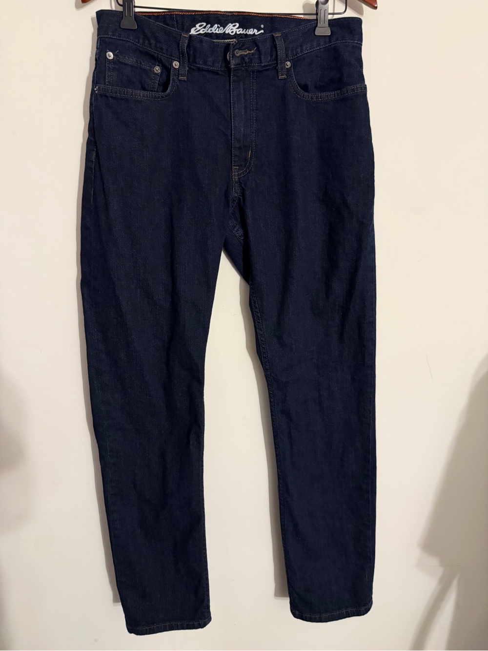Eddie Bauer Men's Navy Slim Straight Jeans